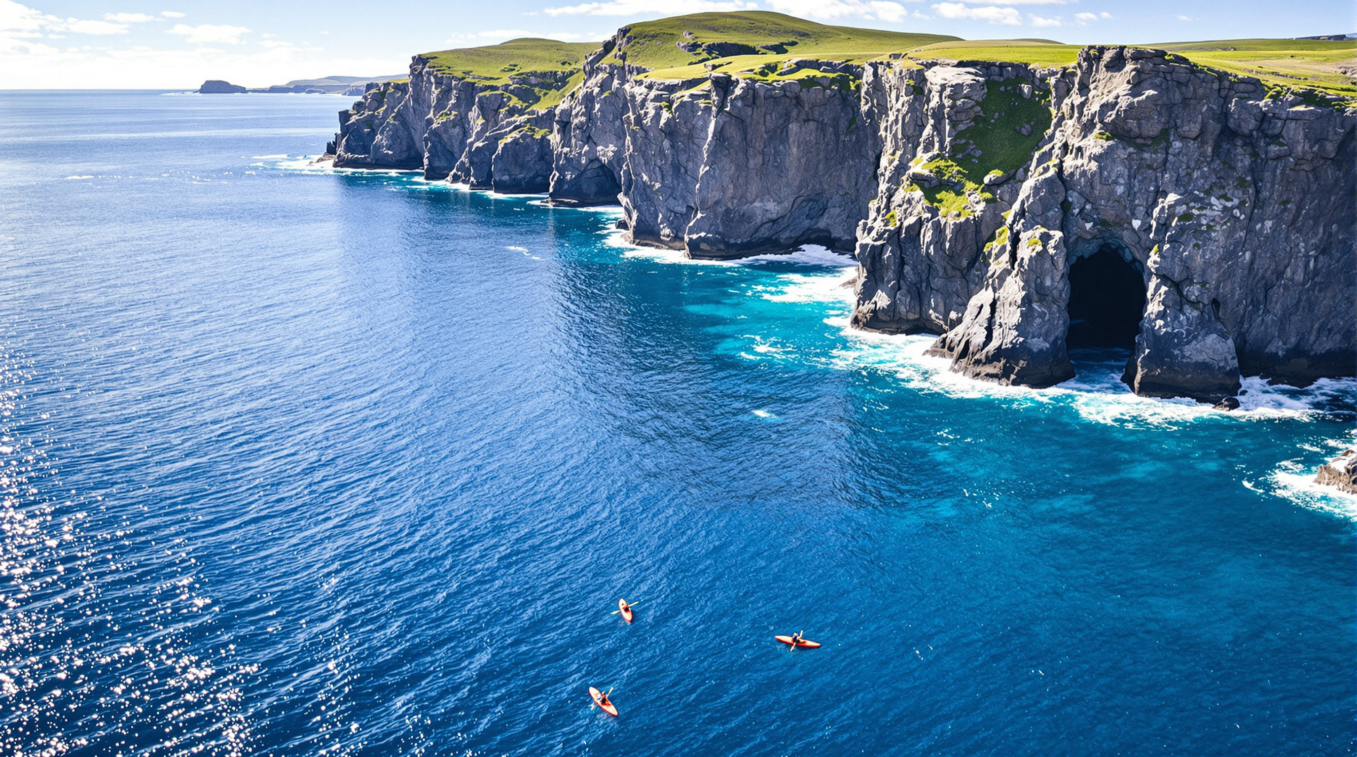 Sea kayaking along the dramatic Newfoundland coast